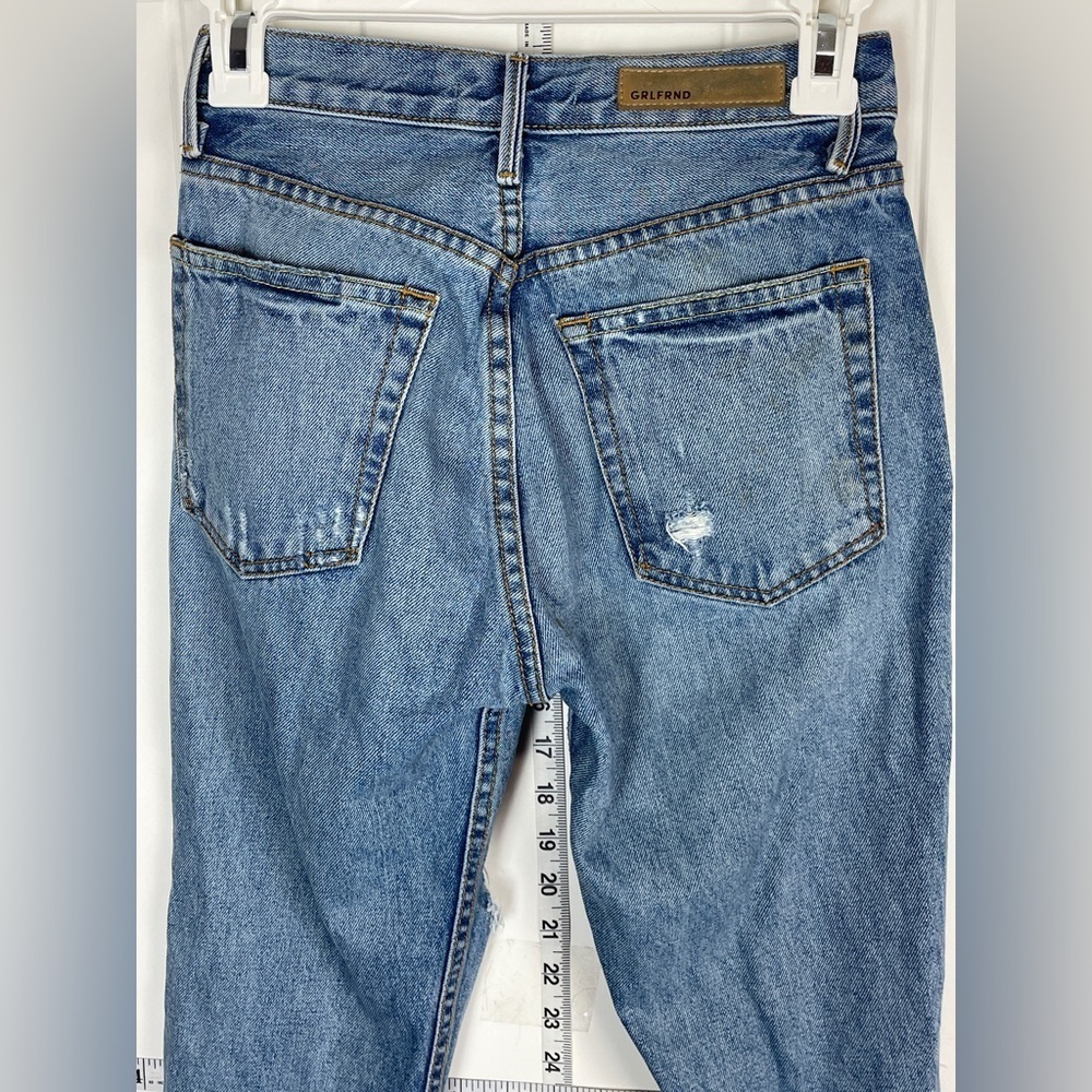 GRLFRND Karolina Distressed High-Rise Skinny Jean in A Little More Love - Picture 5 of 15